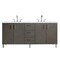 James Martin Vanities Metropolitan 72in Double Vanity, Silver Oak w/ 3 CM Carrara Marble Top 850-V72-SOK-3CAR - alternate 1